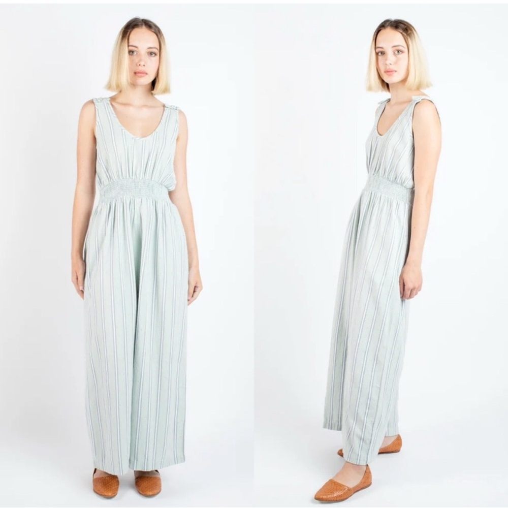 NEW Ace & Jig Ferris Onesie Striped Sleeveless Jumpsuit in Skipper Size Large